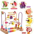 thumbnail image 3 of Bead Maze Wooden Preschool Education Circle Toy, 3 of 5
