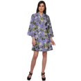thumbnail image 2 of Moomaya Short Robe For Women Plus Size Printed Cotton Robe Lightweight Nightwear, 2 of 6