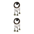 thumbnail image 3 of Wweixi Witch Bells For Whimsical Touch Unique Style Gift Choice Easy To Decorate Rattan And Iron And Zinc As Shown 2Set, 3 of 6