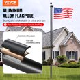 thumbnail image 2 of VEVOR 30FT Detachable Flagpole Kit Heavy Duty Aluminum Flag Pole Black, 2 of 9