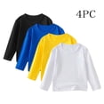 thumbnail image 2 of Floleo Ensemble T-Shirt à Manches Longues 4 Pcs pour Tout-Petits Garçons Filles, Doux et Confortable, Couleur Unie, Col Rond, Hauts Décontractés pour Tous les Jours, Multipack Tenue pour Enfants (Multicolore#9, 8 Ans), 2 of 9