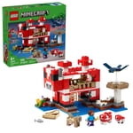 LEGO Minecraft Les figurines de jouets et le jeu Mooshroom House - Bâtir des jouets pour enfants, garçons et filles, âges 8+ - avec Steve et d'autres figures pour Pretend Play - Idée cadeau pour les anniversaires - 21270