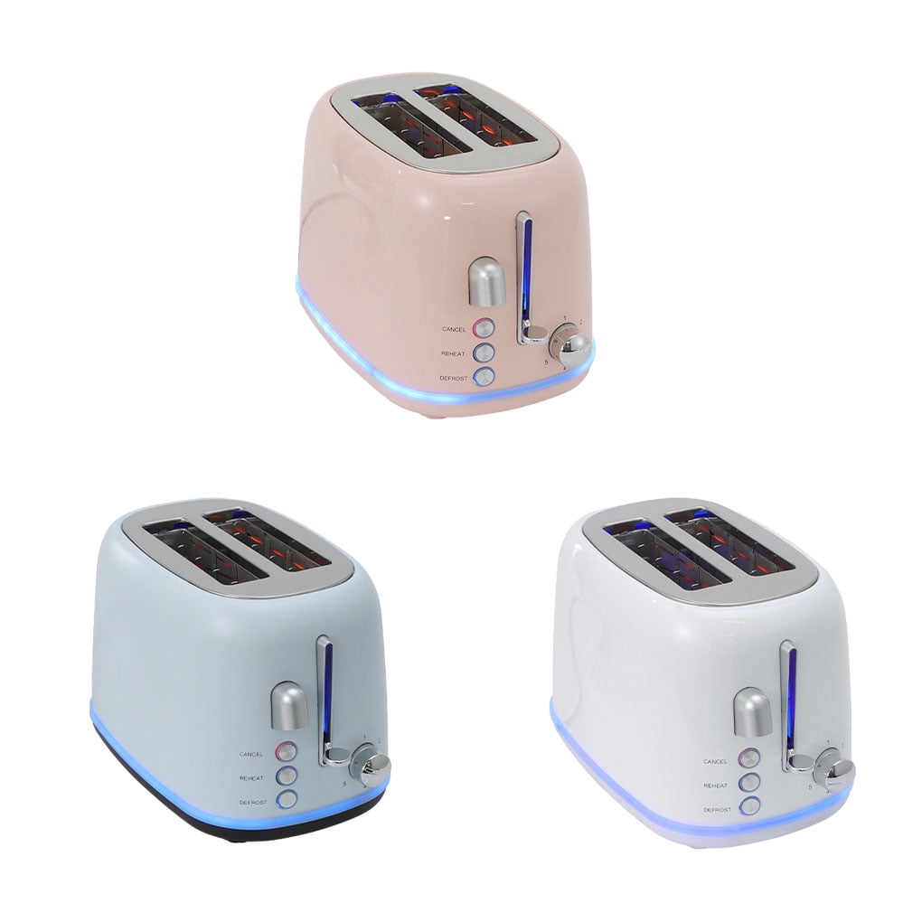 maskred Toasters With Detachable Tray - Suitable For Both Fat And Thin Baking Slots 6168 white