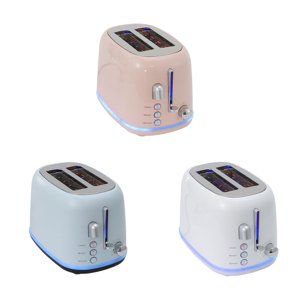 maskred Toasters With Detachable Tray - Suitable For Both Fat And Thin Baking Slots 6168 white
