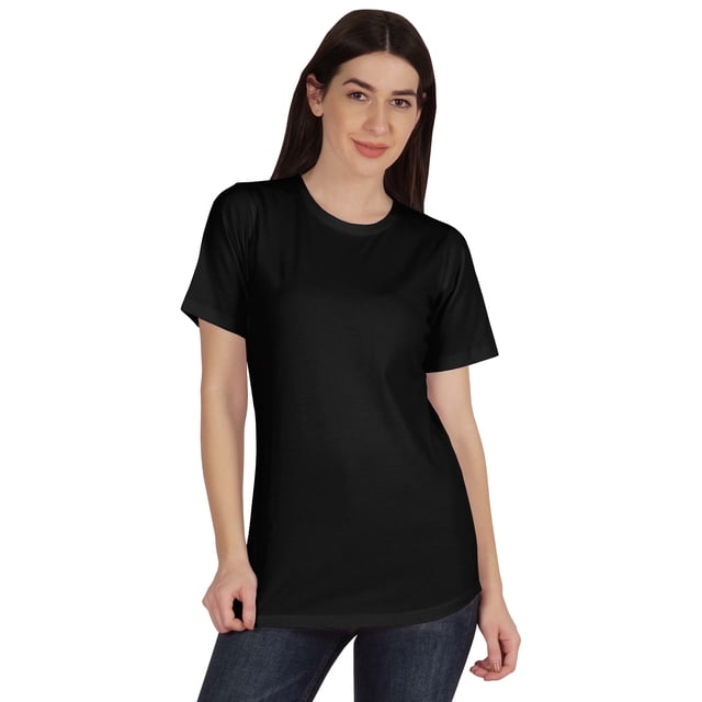 Inkmeso Womens Basic Crewneck Tshirt Short Sleeve Regular Fit Long Tee Workout Top