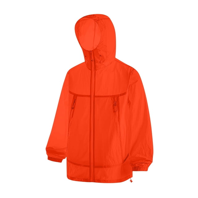 biudgviw Manteaux Coupe-Vent pour Femmes Imperméables Légers Manteau de Pluie de Course Hauts Protection UV à Capuche Vêtements d'Extérieur pour la Randonnée en Plein Air