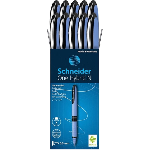 Schneider Pen, One Hybrid N, 0.5 mm, Pack of 10, Black (183501)