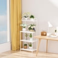 thumbnail image 3 of Giantex Bakers Rack for Kitchen, 4-Tier Microwave Stand, Microwave Cart Storage Rack, Coffee Bar w/Mesh Wire Metal Shelves, White, 3 of 8
