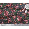 thumbnail image 3 of Soimoi Polyester Crepe Fabric Leaves,Floral & Flamingo Bird Fabric Prints by Yard 52 Inch Wide, 3 of 3