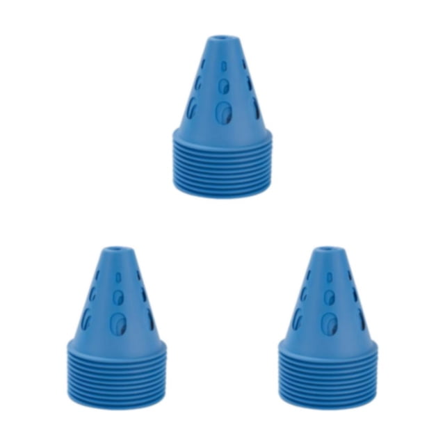 Transemion 10 Pcs/ensemble Pile de Patinage à Roulettes Robuste et Portable Coupe-Vent Creuse Polyvalente Bleue 3ensemble