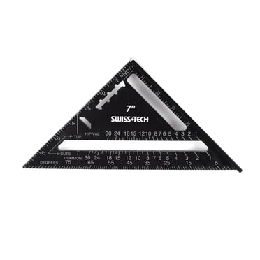 Swiss Tech 7" Rafter Square, règle à Angle droit en aluminium