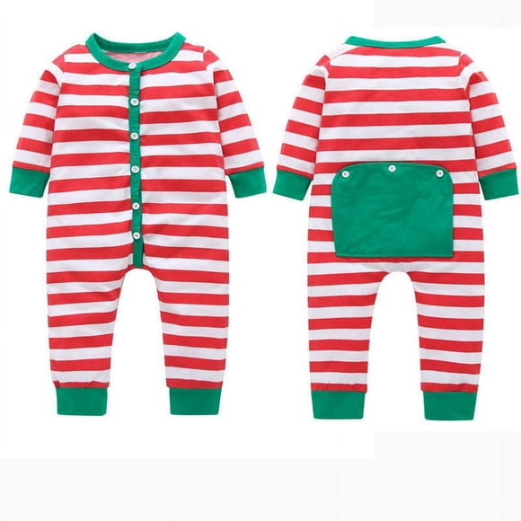 Infant Kids Baby Boys Girls Outfit Christmas Pajamas Jumpsuit Sleepwear Clothes