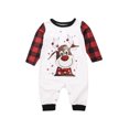 thumbnail image 2 of goowrom Pyjamas de Noël pour la Famille Elk Hauts Raglan Pantalons à Carreaux, 2 of 8