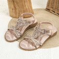 thumbnail image 4 of BOBOGOJP Girls Summer Shoes Girls Glitter Beach Shoes Shoes Flat Summer Shoes Glitter Shoes Boho Comfortable Sandals with Rhinestones Glitter Shoes Pink for 13, 4 of 6