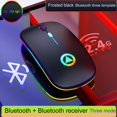 thumbnail image 3 of Rbaofujie Wireless Bluetooth Mouse 2.4GHz Wireless Optical Mouse Three Modes Bluetooth 3.0 5.0 USB Rechargeable LED Gaming Mouse Wireless, 3 of 3