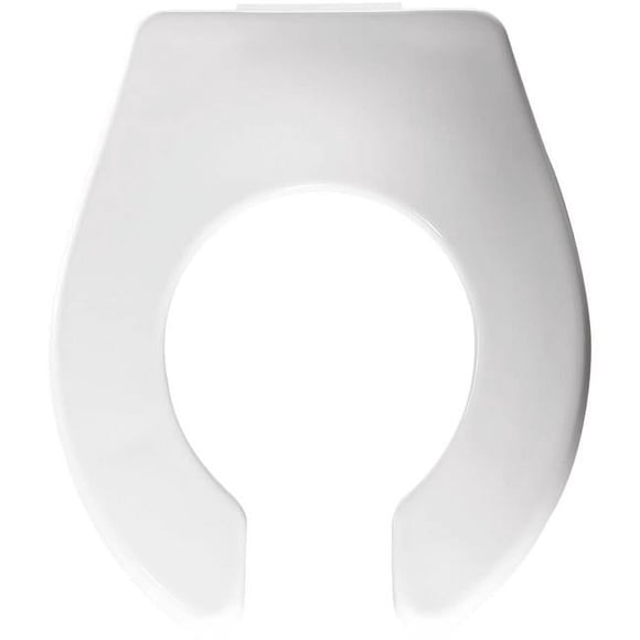 Bemis BB955CT000 Baby Bowl Open Front Less Cover Plastic Toilet Seat - White with STA-TITE - Check Hinge & DuraGuard