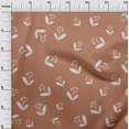 thumbnail image 3 of oneOone Rayon Brown Fabric Floral Fabric For Sewing Printed Craft Fabric By The Yard 56 Inch Wide, 3 of 4