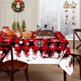 thumbnail image 1 of Christmas Plaid Snowflake Tablecloth Rectangle 60x120 Inch, Red Xmas Winter Christmas Table Cloth Cover Rectangle Table Washable, Holiday Christmas Tablecloths for Rectangle Tables, 1 of 5
