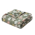 thumbnail image 2 of Mainstays Plush Throw Blanket Floral, 2 of 7