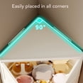 thumbnail image 3 of Corner Storage Cabinet, Corner Cabinet Cabinet Corner Shelf with 4 Movable Wheels, Stand Corner Shelf for Small Space Bathroom Kitchen Living Room Home Office, 3 of 7