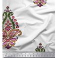 thumbnail image 1 of Soimoi Poly Georgette Fabric Floral & Paisley Block Print Fabric by Yard 52 Inch Wide, 1 of 3