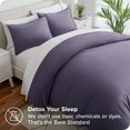 thumbnail image 2 of Bare Home Housse de Couette Sablée - Ultra Douce - Premium 1800 Collection - Ensemble 2 Pcs - Lit Simple/simple TG, Violet Poussiéreux, 2 of 8