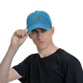 thumbnail image 3 of ZICANCN Adjustable Baseball Cap Women, Alphabet M Pattern Hats for Men Adult Washed Cotton Denim Baseball Caps Fashion, Blue, 3 of 6