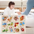 thumbnail image 2 of Jindong Kids Wooden Peg Puzzles Set with Alphabet Numbers Fruits Animals and Vehicles, 2 of 9