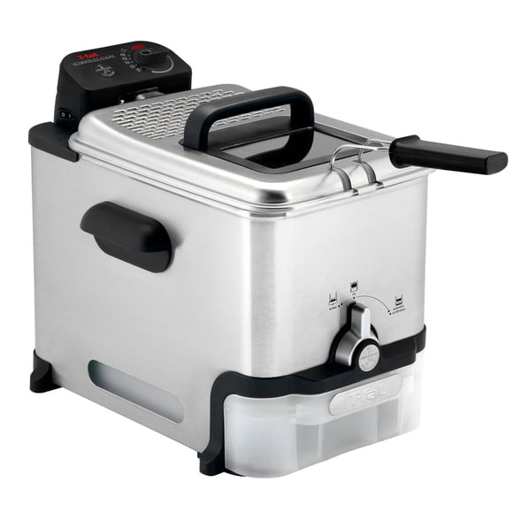 T-fal EZ Clean Stainless Steel Deep Fryer, Oil Filtration System, 5 Point Security System, XL Capacity, 3.5 L/ 3.6 Qt.