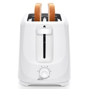 Mainstays 2-Slice Toaster with 6 Shade Settings and Removable Crumb Tray, Arctic White