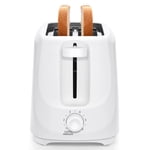Mainstays 2-Slice Toaster with 6 Shade Settings and Removable Crumb Tray, Arctic White