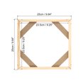 thumbnail image 2 of Unique Bargains Canvas Stretcher Bars Kit, 10x10 Inch Rectangle Solid Wood Frame for Paint, Prints, Oil Paintings, Wood Color, 2 of 5