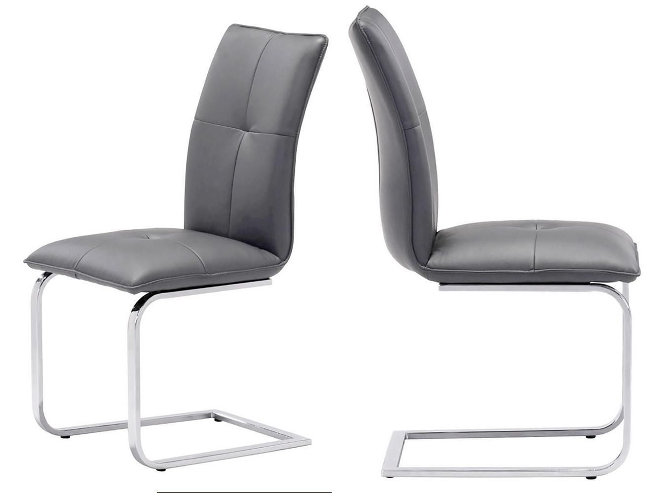 Chaise de salle à manger canadienne Apex gris (Ensemble de 2)