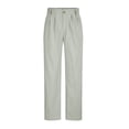 thumbnail image 4 of hotojiny Mens Dress Pants Lightweight Button Loose Fit Pleated Slacks Summer Linen Solid Color Beach Yoga Trousers with Pockets, 4 of 5