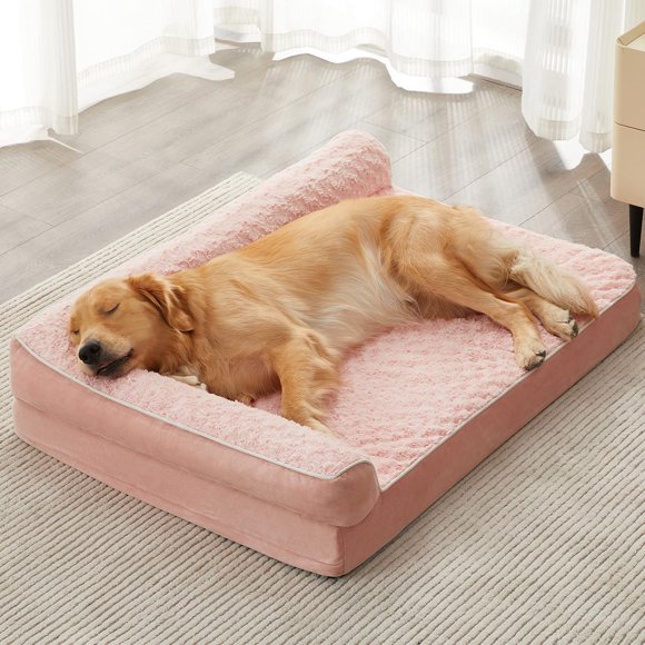 BFPETHOME Orthopedic Dog Beds for Large Dogs-Waterproof Sofa Pet Bed with Removable Washable Cover Big Dog Bed with Waterproof Lining and Nonskid Bottom Pet Bed for Large Dogs