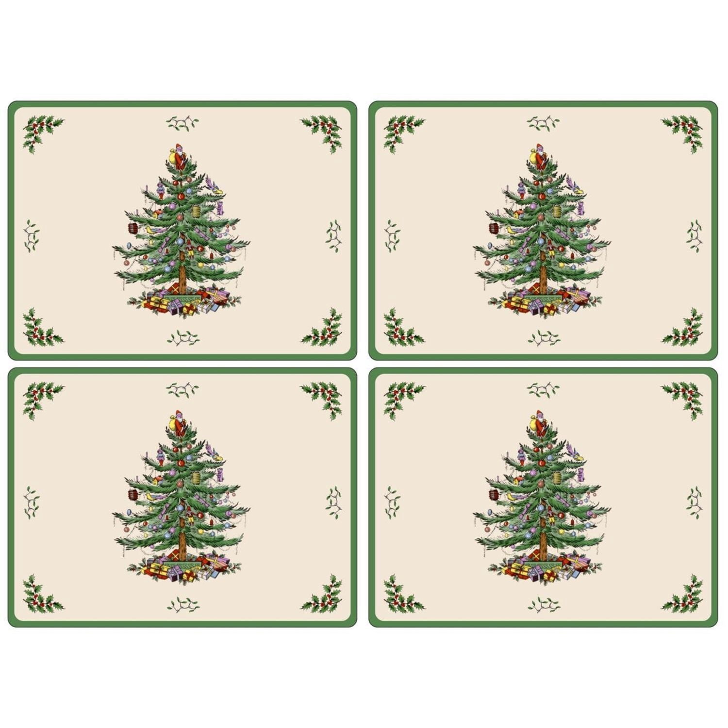 Pimpernel - Tapis de Sapin de Noël 16X12 Pouces (Ensemble de 4)