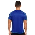 thumbnail image 4 of Yhong Mens Athletic Outfits Workout Tops Outdoor Running Sportswear Solid Color T-shirts Moisture Wicking Tops Royal Blue 6XL, 4 of 7
