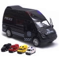 thumbnail image 4 of MesaSe Simulated Pull Back Sound Light Ambulance Police Car Fire Truck Kids Toy Gift, 4 of 10