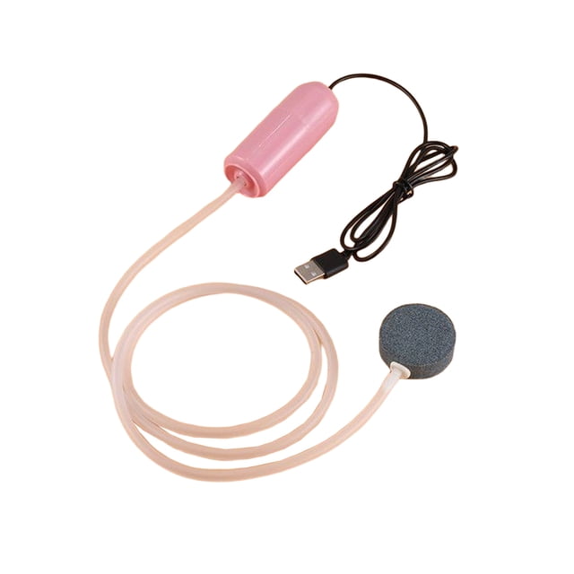 fastboy Pompe à Oxygène pour Aquarium Remplacement Paysage Étang Alimenté par USB Compresseur d'Air à Faible Bruit Pièce de Rechange Aquatique Grand Rose 1Ensemble