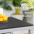 thumbnail image 4 of Outsunny Table à Manger d'Extérieur pour 4-6 avec Cadre en Aluminium, Dessus à Lattes, 4 of 10