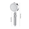 thumbnail image 3 of Meitianfacai Turbo Shower Head Home Bath Shower Nozzle Water Heater Filter Shower -6 Bathing Modes- Showerhead with Water Spray Function-One Pressurised Water Stop Function(Silver), 3 of 8