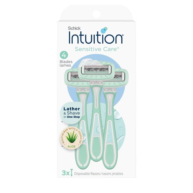 Schick® Intuition® Sensitive Care® Disposables 4-Bladed, 3ct