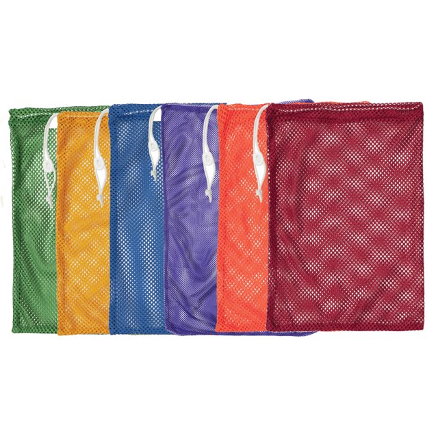 Sac en Maille Robuste, 12 Pouces" X 18 Pouces", Couleurs Assorties, 6/ensemble