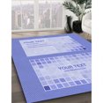 thumbnail image 3 of Ahgly Company Machine Washable Indoor Square Transitional Light Slate Blue Area Rugs, 3' Square, 3 of 7