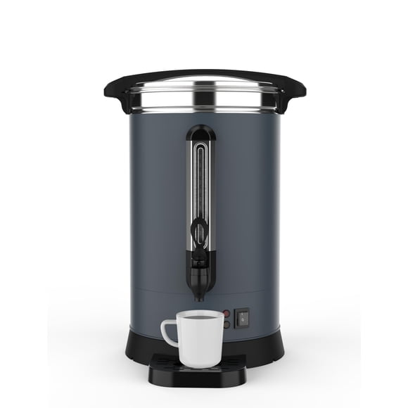 Garvee 120-Cup Commercial Coffee Maker, 18L/4.8 Gallon, Hot Water Dispenser, Gray