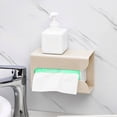 thumbnail image 5 of Dvruxg Wall Mounted Tissue Box Holder, Punch-Free Kitchen Bathroom Paper Organizer(Beige), 5 of 5