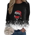 thumbnail image 1 of Kcodviy Ensemble de Tenue Confortable de Noël pour Femmes, Chandail à Col Rond Imprimé, Chandail-Over Décontracté à Manches Longues, Blouse Ample, 1 of 5