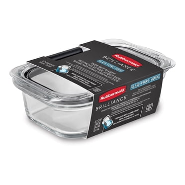 Récipient d’entreposage pour aliments en verre Rubbermaid Brilliance, 3,2 tasses (757 ml), paquet de 1