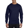 thumbnail image 1 of Hanes Men's Long Sleeve Beefy-T T-Shirts, Navy, Medium, 1 of 6