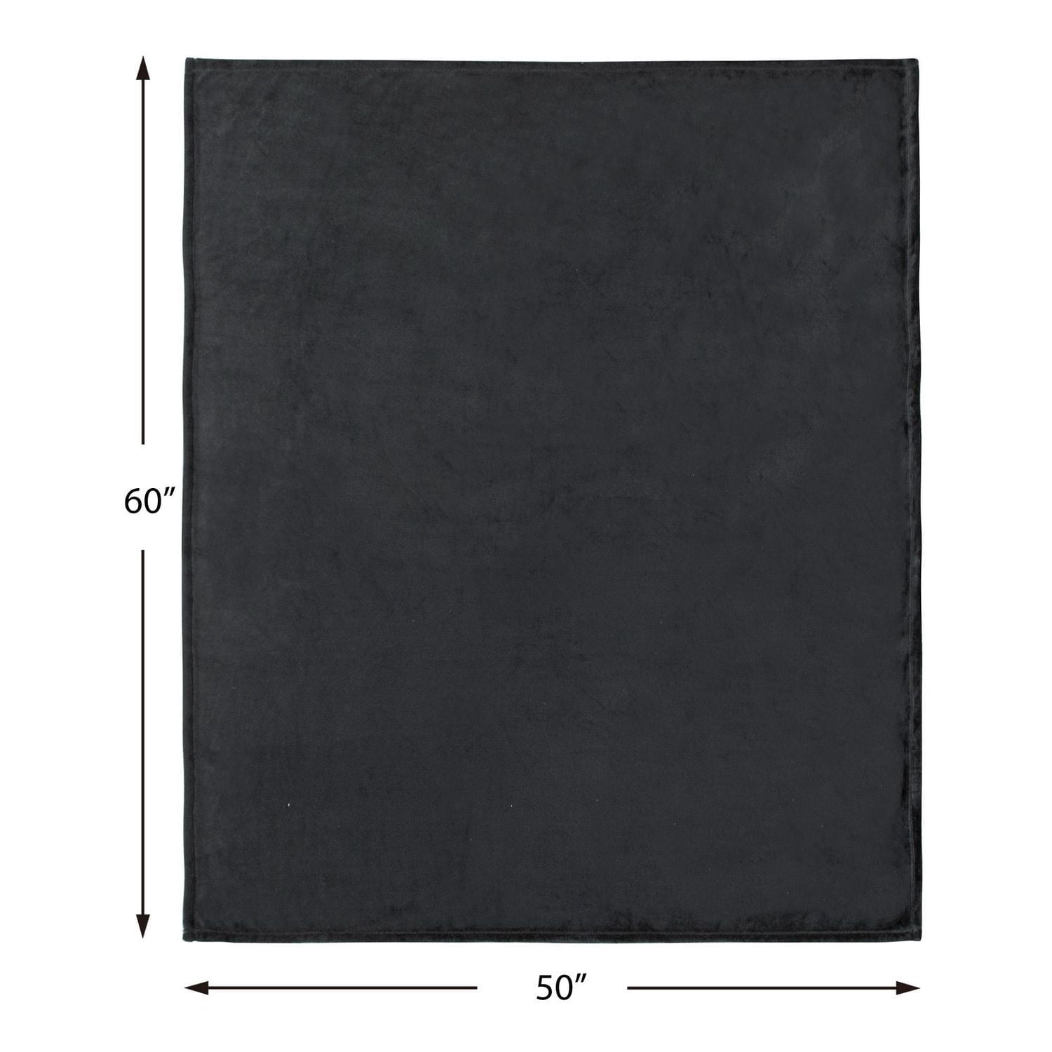 Mainstays Plush Throw Blanket Black
